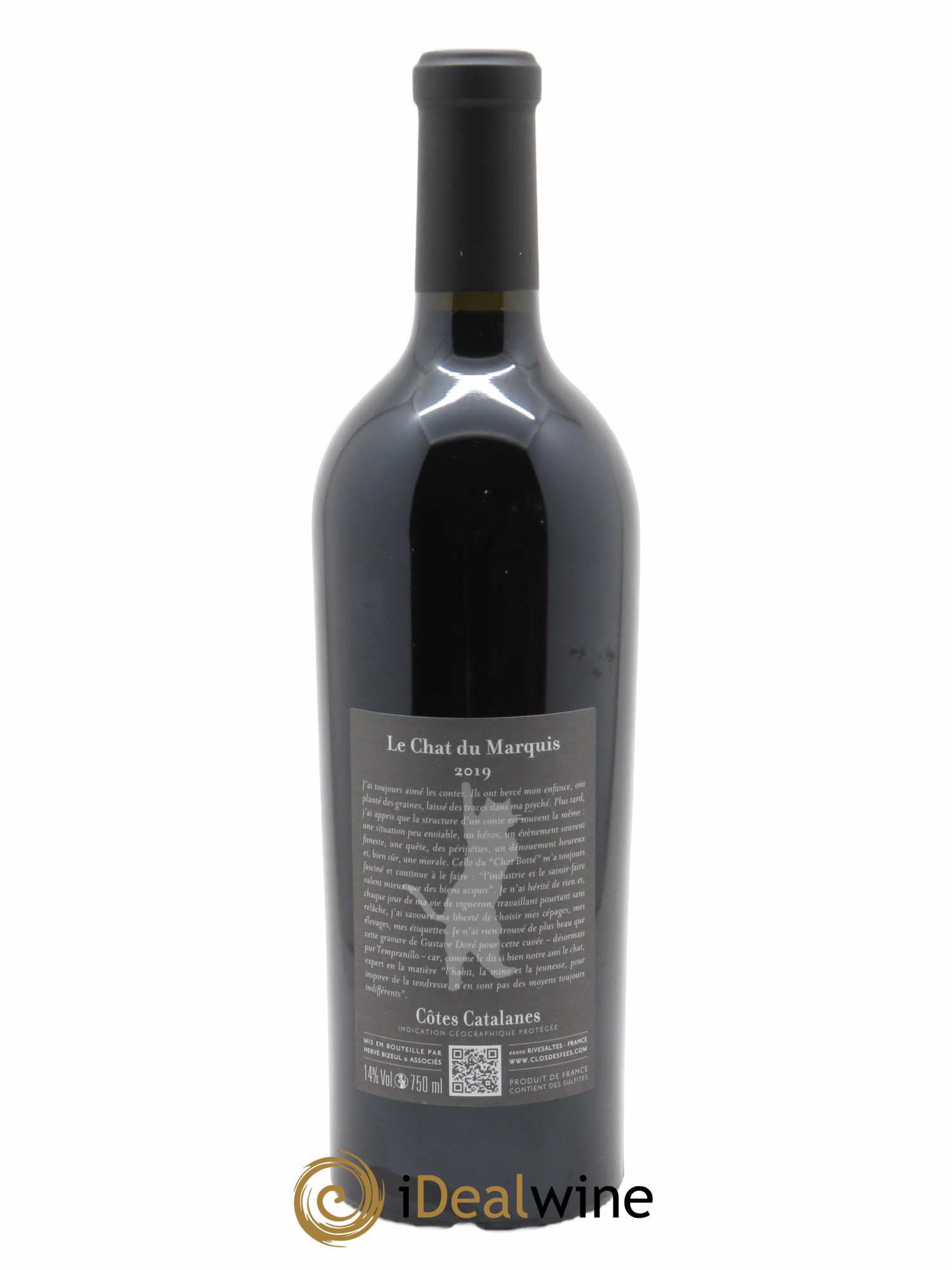 Côtes du Roussillon Clos des Fées Le Chat du Marquis Hervé Bizeul  2019 - Lot de 1 Bouteille
