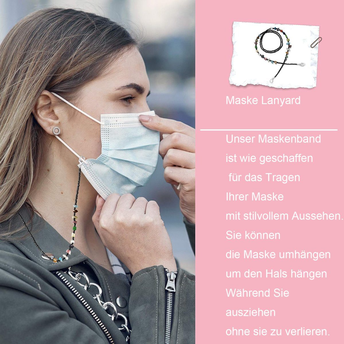 ZmdecQna Brillenband Universal Brillenband mit zuverlässigem Halt,Herren und Damen