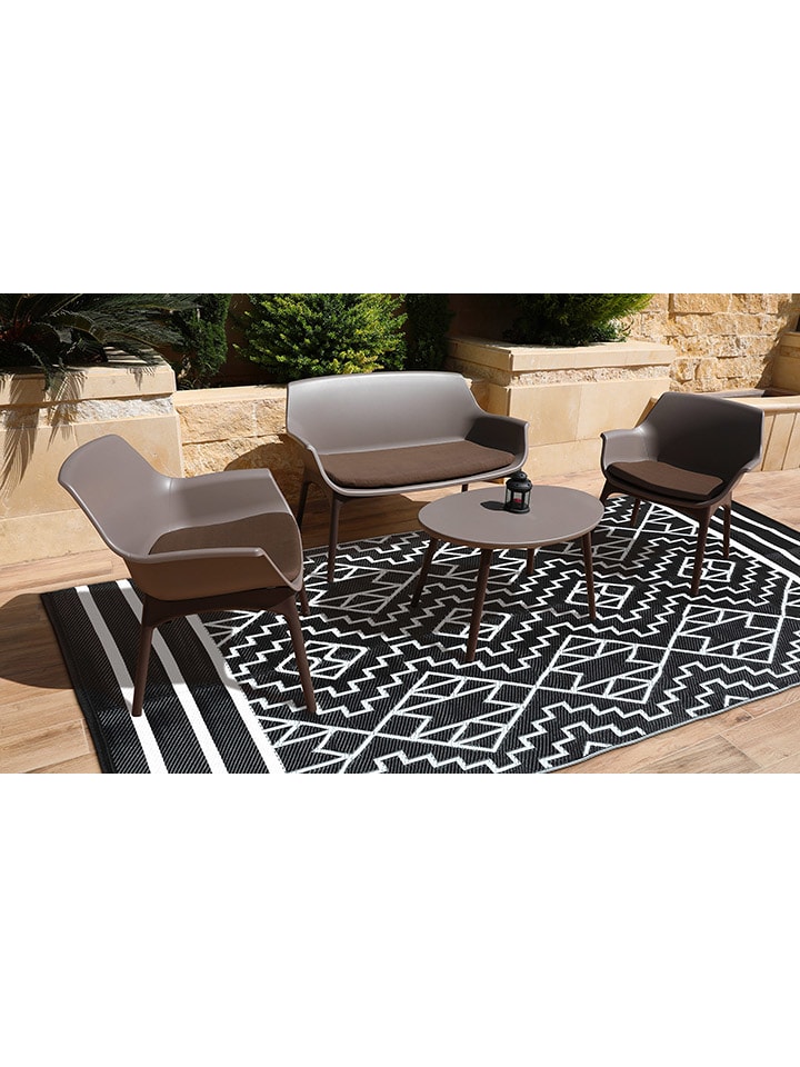 Inkazen Outdoor-Teppich in Schwarz/ Weiß günstig kaufen