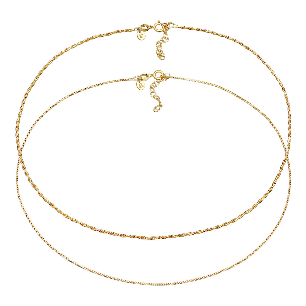 Elli PREMIUM Elli PREMIUM Collier Ensemble tour de cou pour femmes Solitaire Trend avec pierre collier