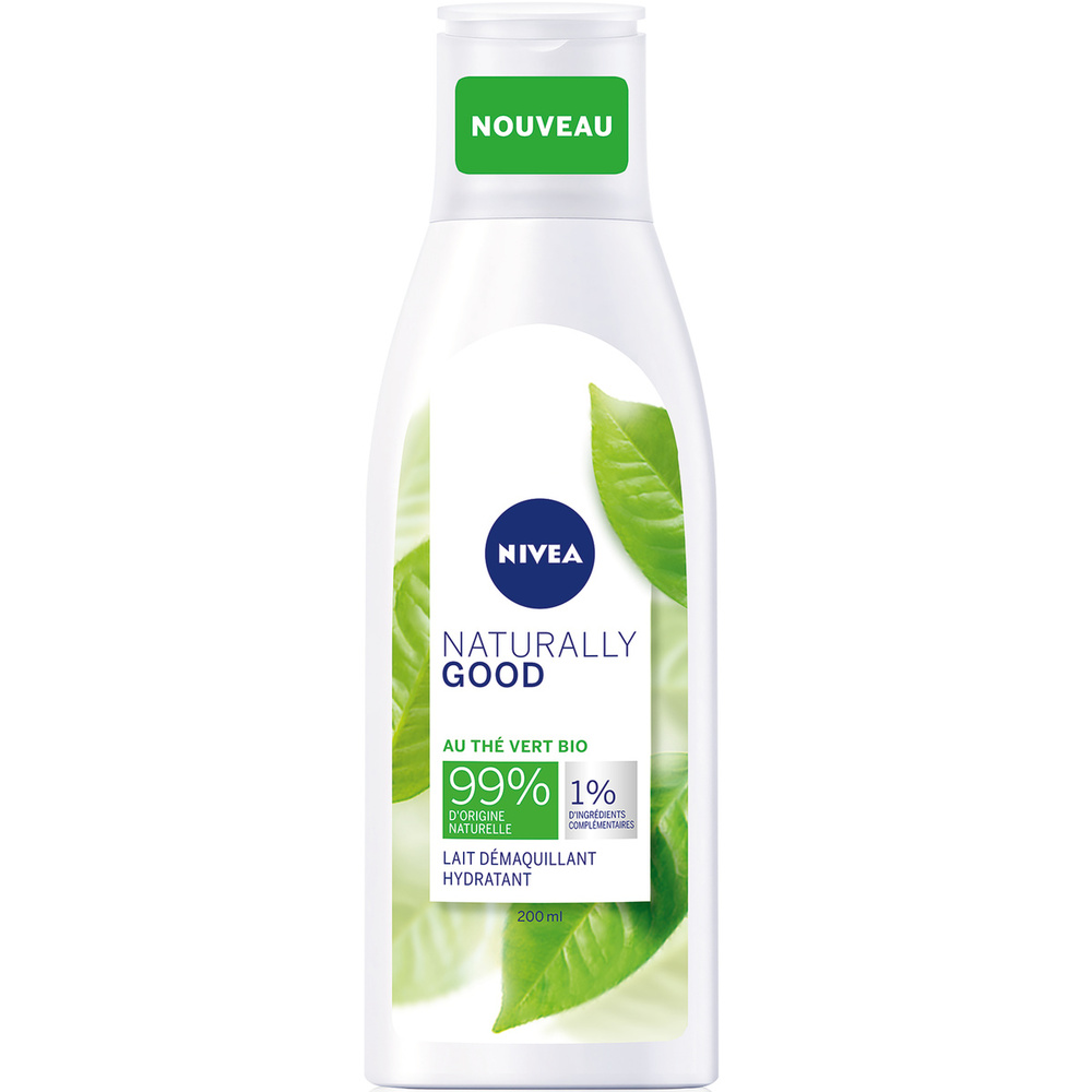 nivea NATURALLY GOOD - Lait Hydratant Thé vert BIO Lait démaquillant