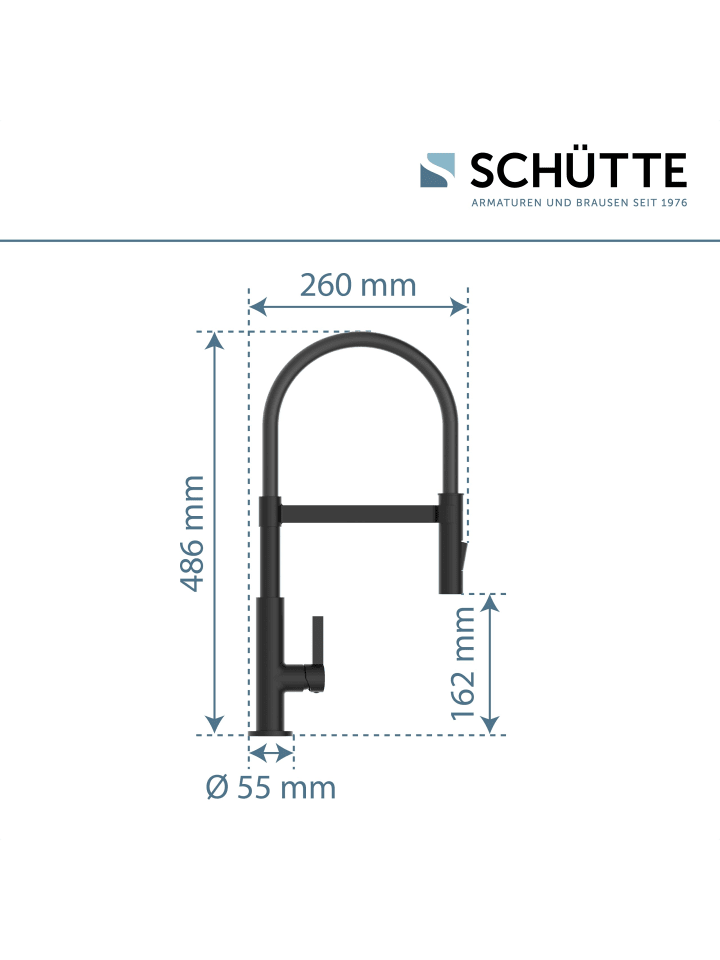 Schütte Küchenarmatur MIAMI in Schwarz mit Brause - (L) 26 x (B) 5 x (H) 46 cm günstig kaufen 0