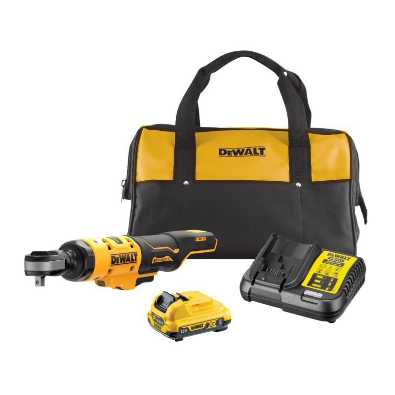 Cheie cu clichet fără fir DeWalt DCF503D1-QW, unghi drept, 3/8