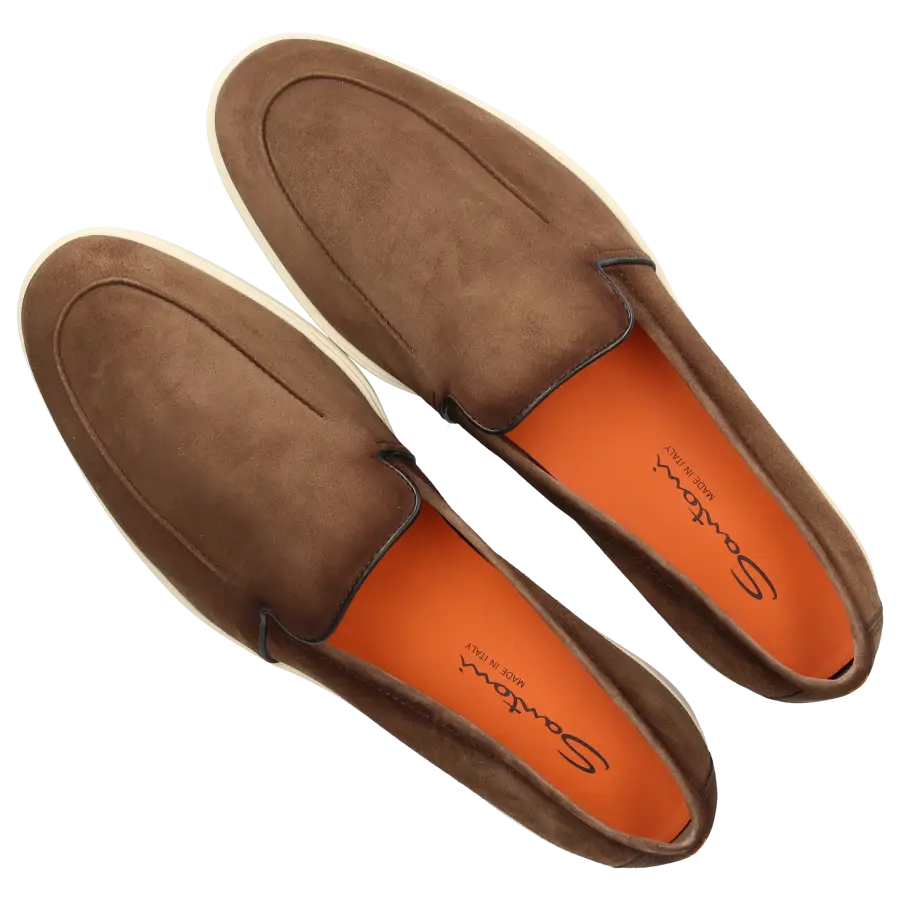Santoni - Loafer 18829 Veloursleder - braun