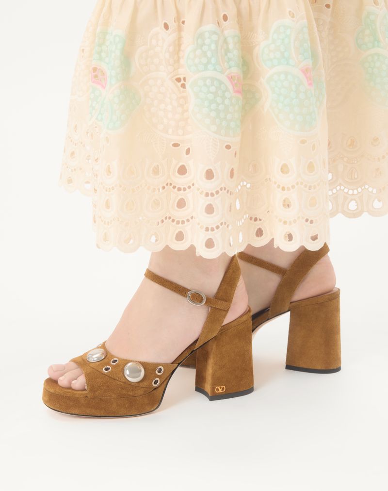 Nellcôte 90mm Split Leather Plateau Sandal