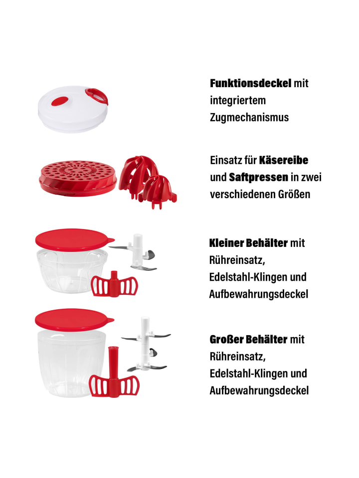 Stoneline Multizerkleinerer Set 12-teilig in Rot günstig kaufen onesize
