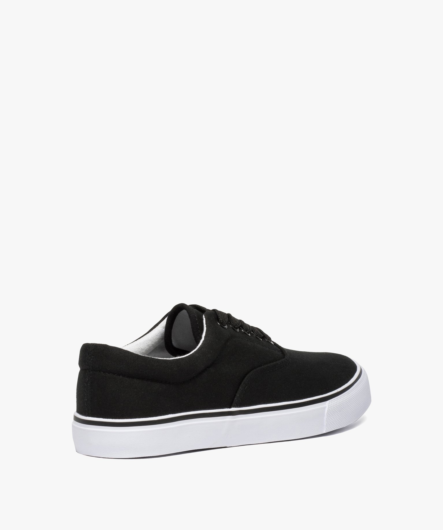 Tennis homme en toile avec semelle contrastante noir | GEMO