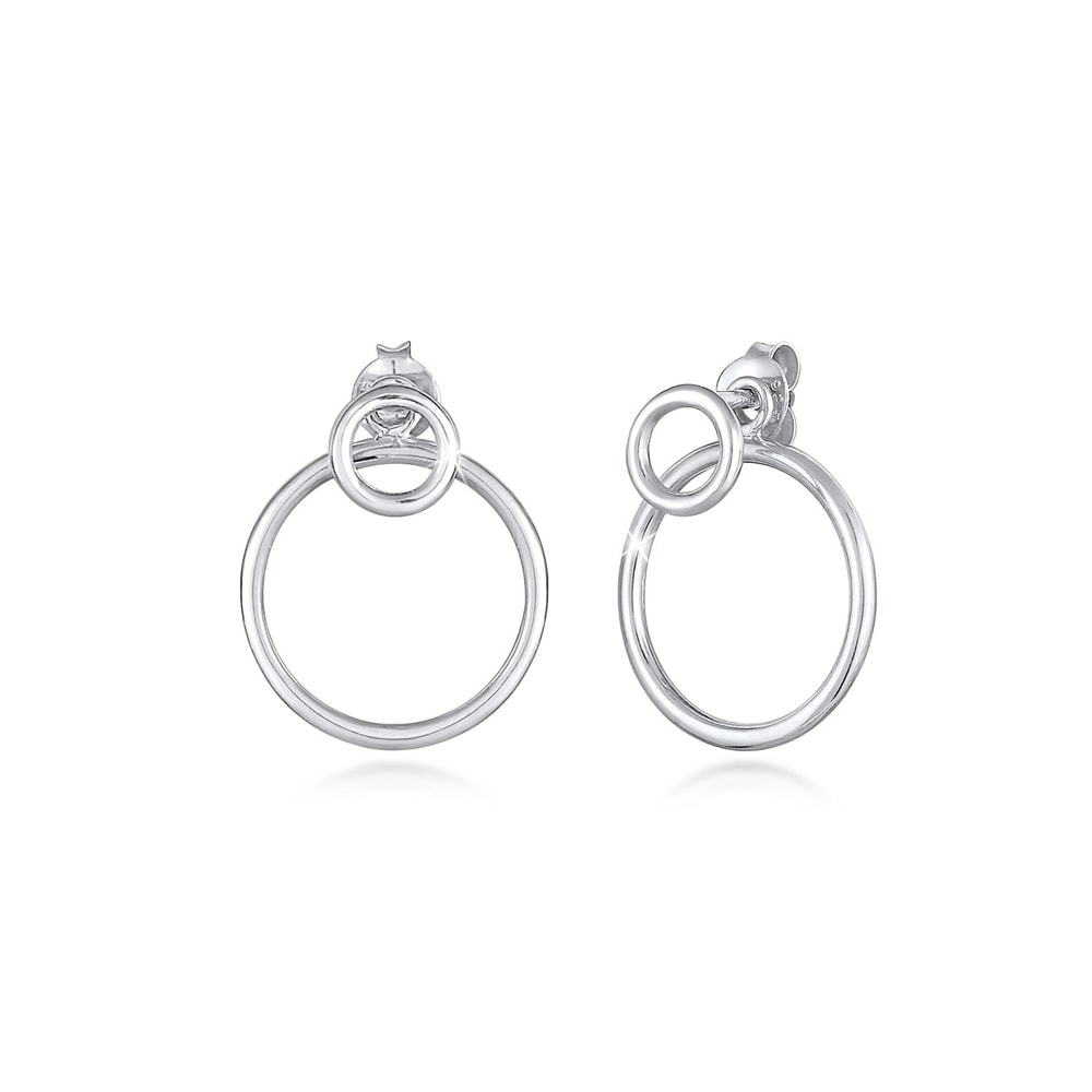 Elli Elli Boucles d'Oreilles Boucles d'oreilles dames Circle Rond Geo Trend en argent  Boucles d'oreilles