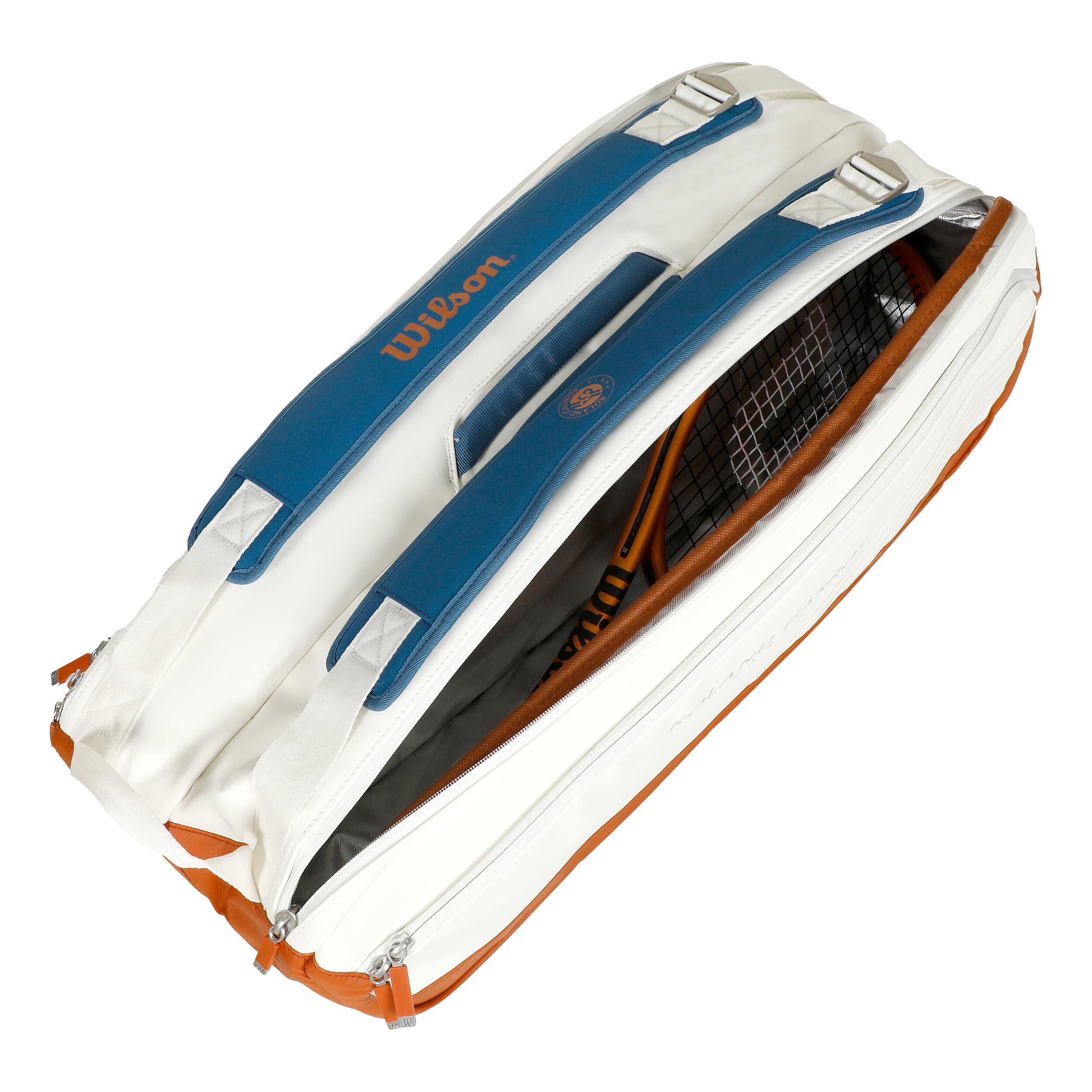 Super Tour Roland Garros Schlägertasche 9er - Creme, Bronze