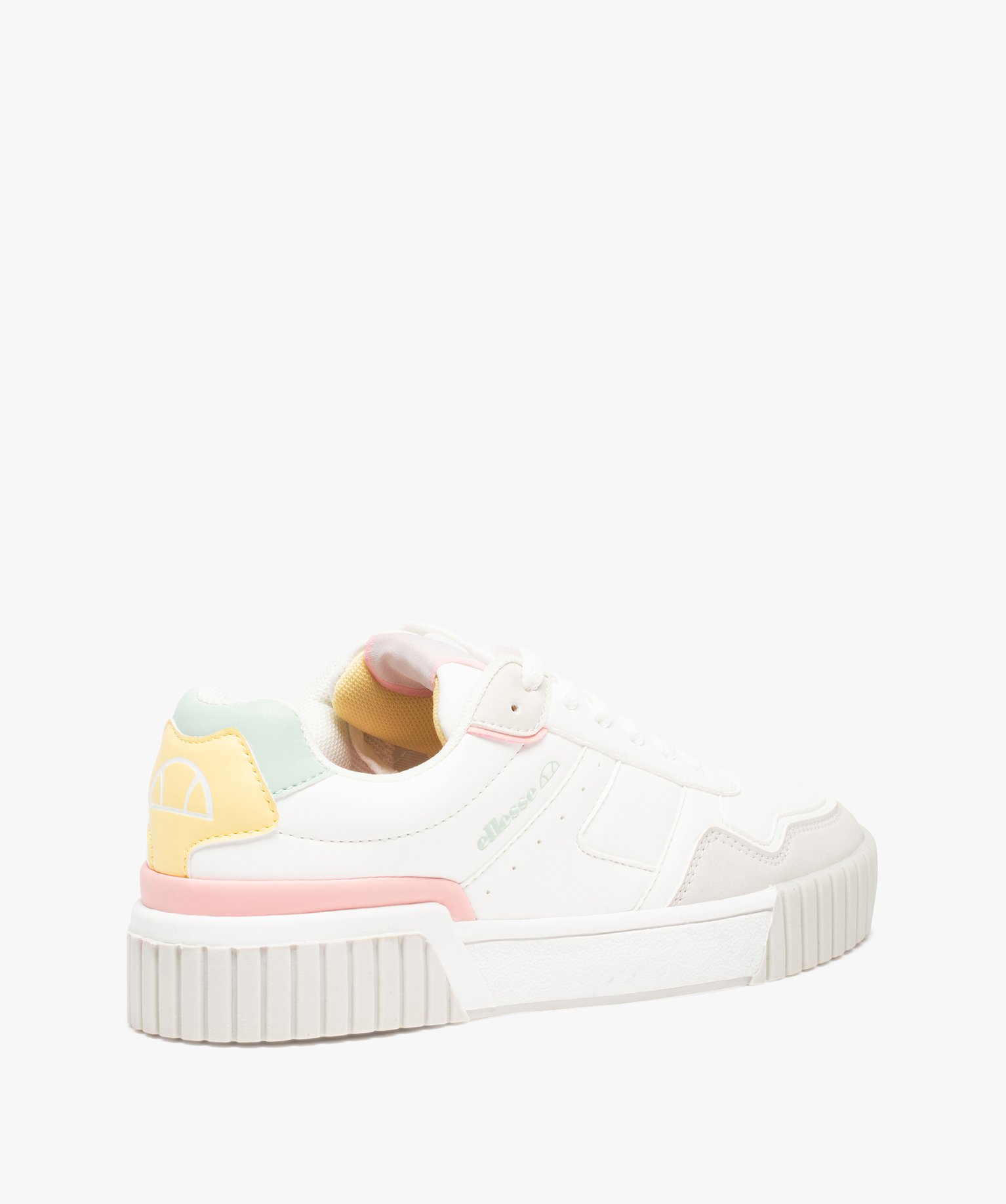 Baskets femme colorées à lacets – Ellesse Tania blanc | GEMO