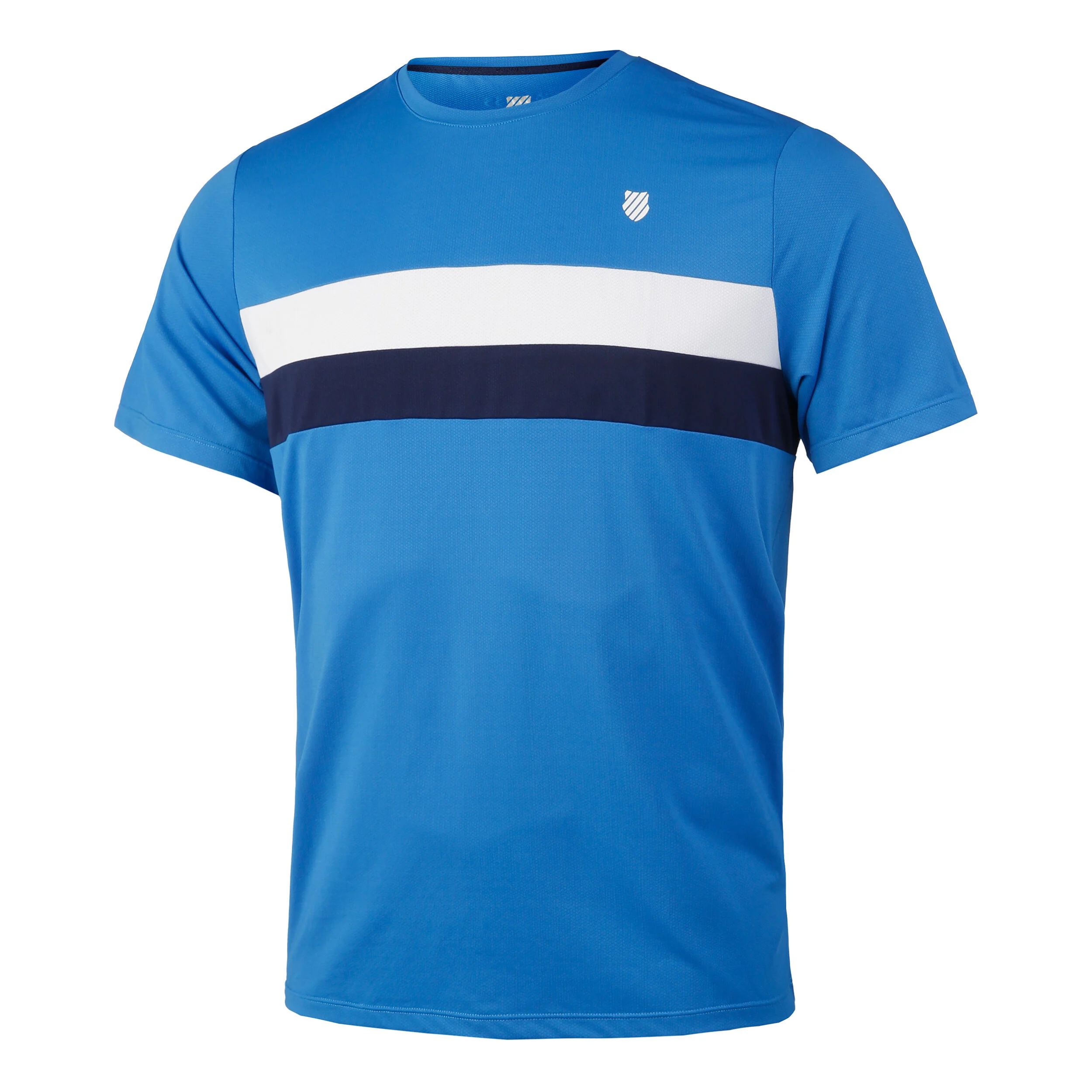 Core Team Stripe Crew T-Shirt Herren - Blau, Mehrfarbig
