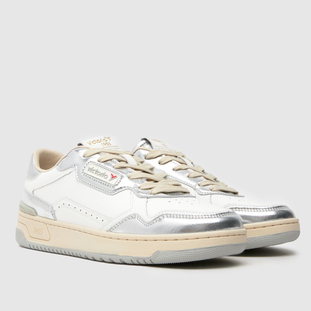 Victoria C80 metallsneakers i vitt och silver