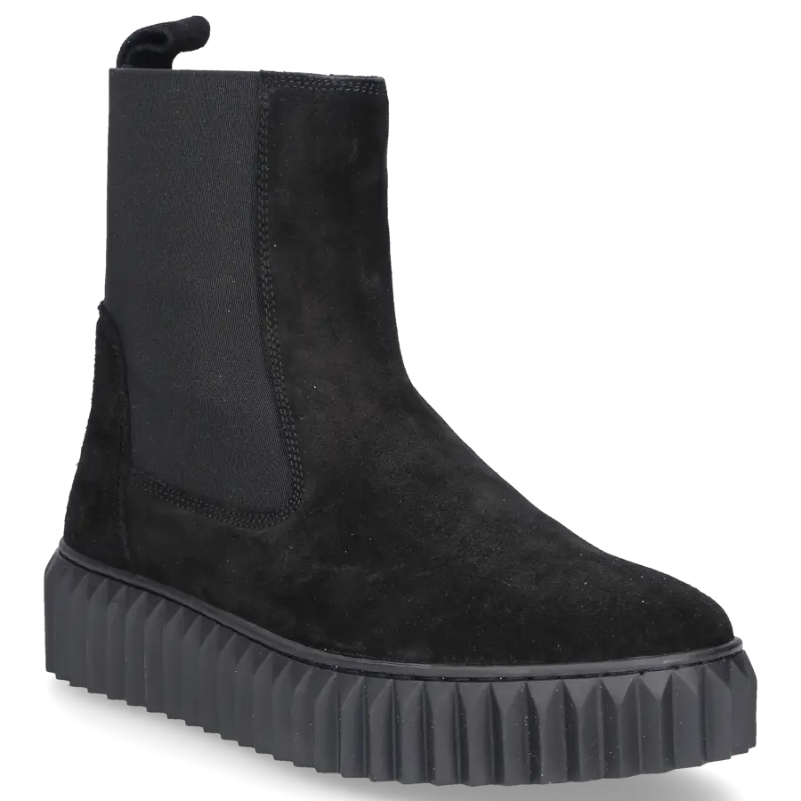 VOILE BLANCHE - Chelsea Boots BETH Veloursleder - schwarz