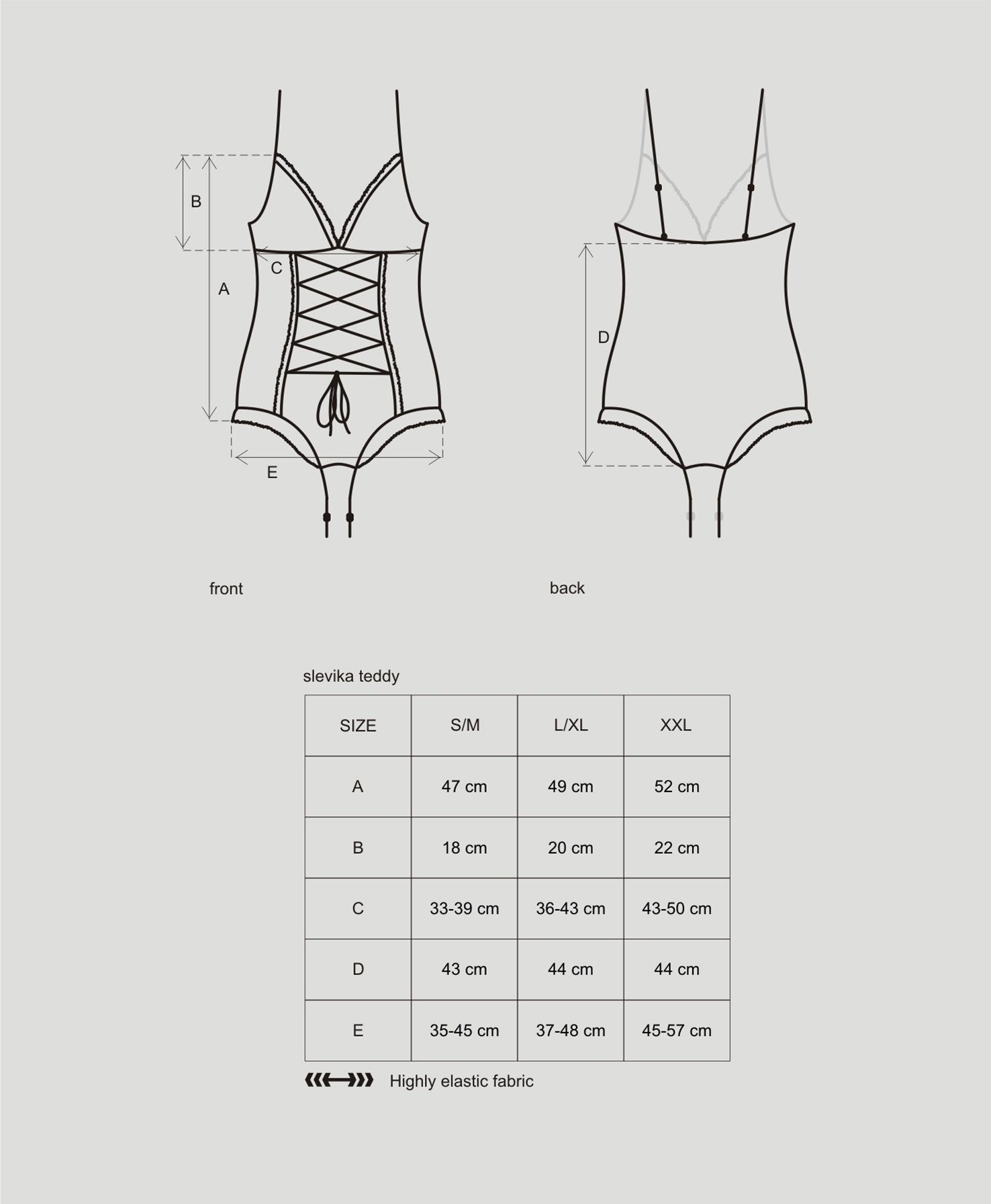 Obsessive Body Open Body Slevika schwarz offen transparent mit Spitze
