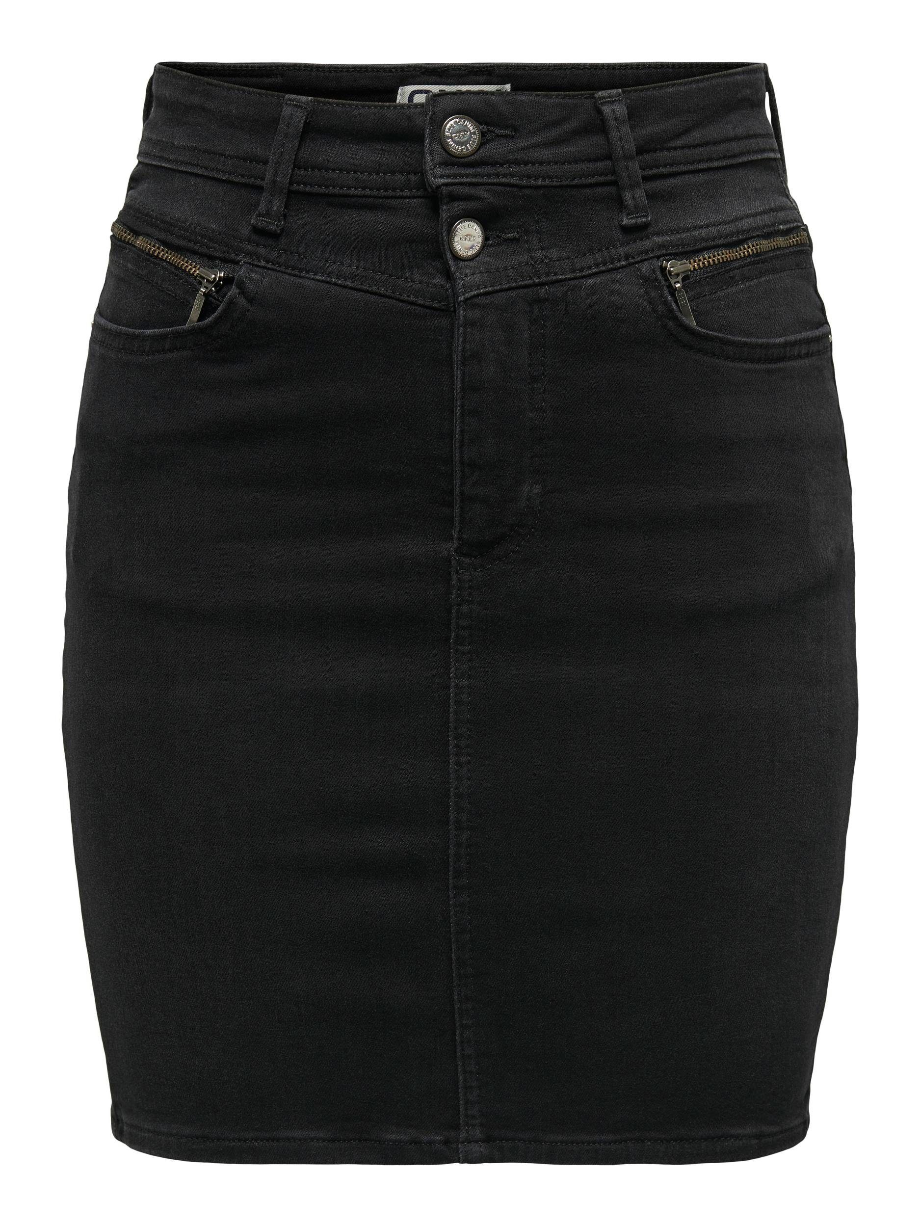 ONLY Jeansrock ONLDAISY HW DB YOKE ZIP SKIRT DNM PIM