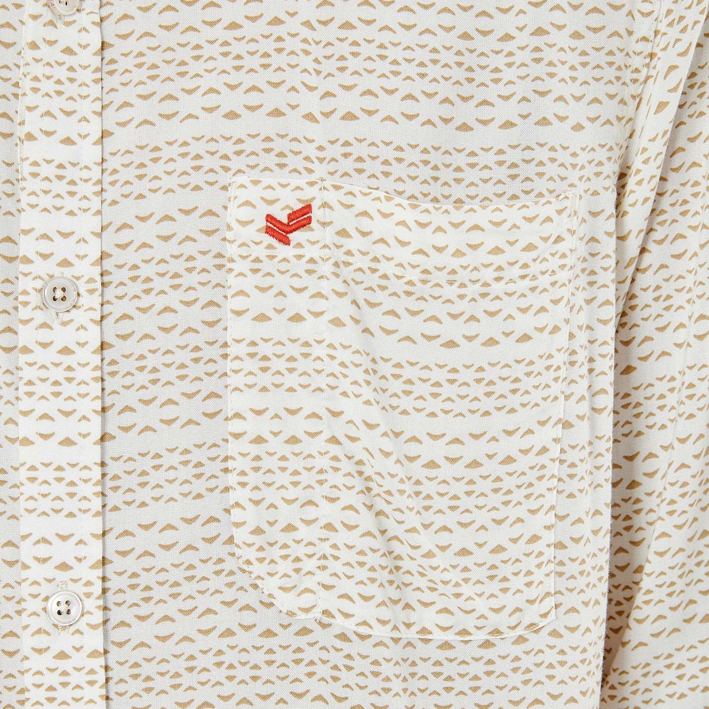 CARTE  Chemise écrue imprimée homme