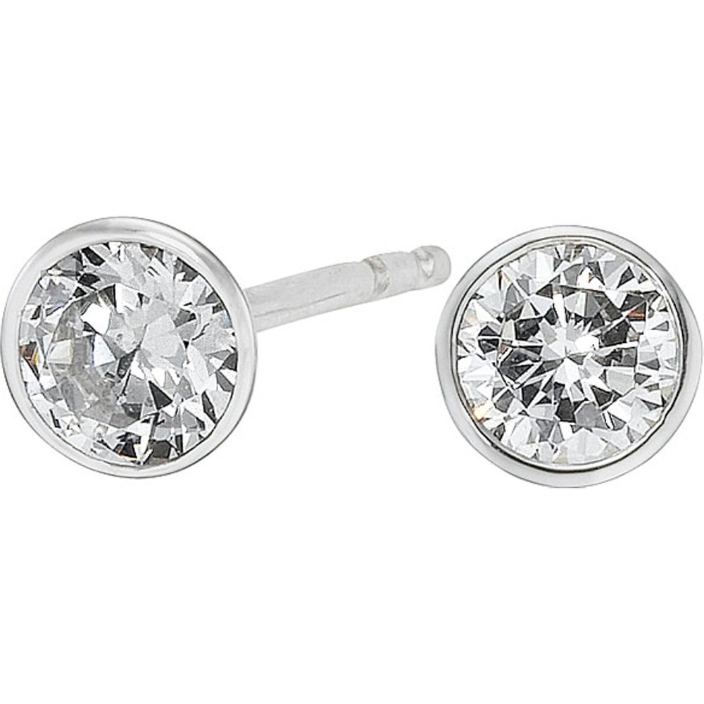 FAVS Boucles d'oreilles à fermoir à poussette 375 Or blanc Boucles d'oreilles
