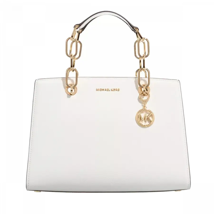 Michael Kors - Michael Kors Handle Bags Metallkette White - weiß