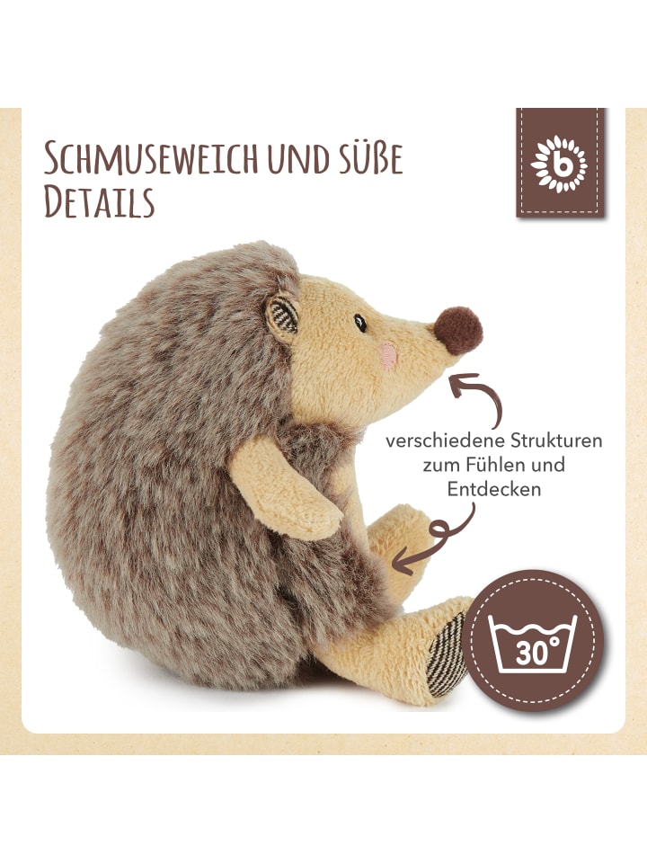 Bieco Spielwaren Plüsch Igel Spieltier mit Rassel - ab Geburt in Braun günstig kaufen onesize
