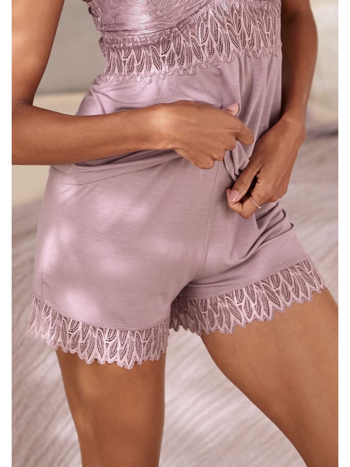 LASCANA Schlafshorts in mauve günstig kaufen