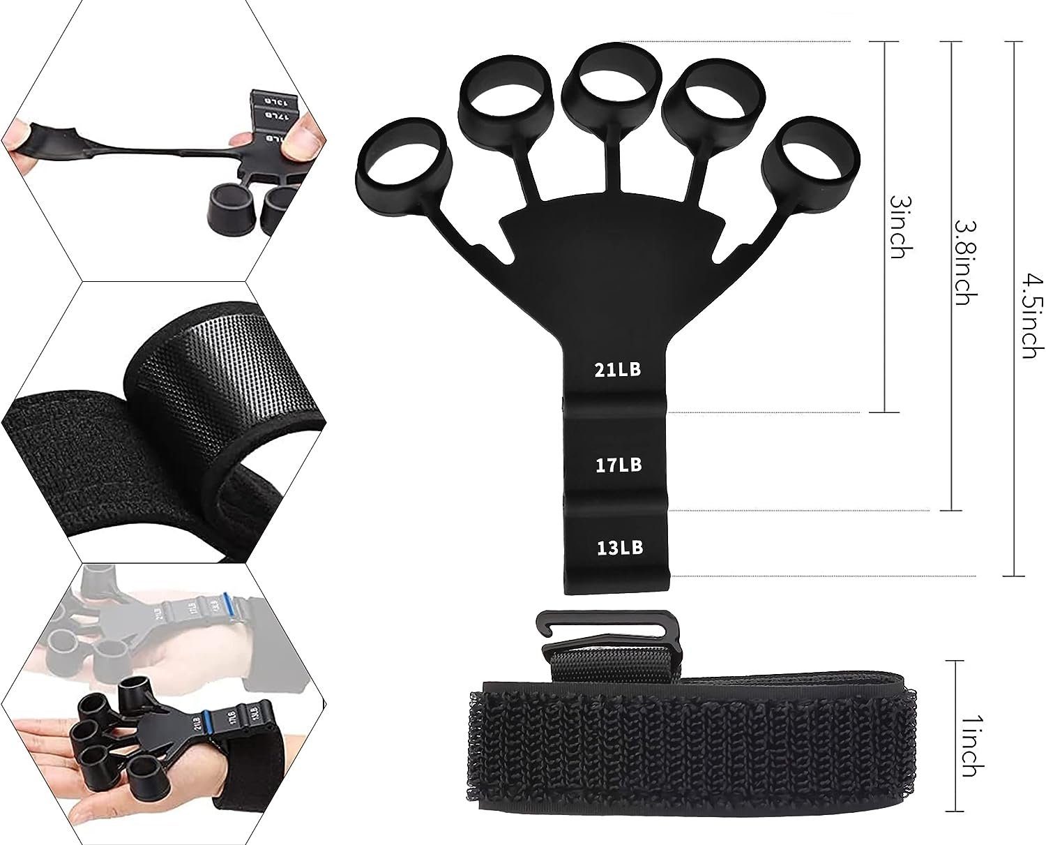 Runxizhou Multitrainer Finger Extensor Exerciser Handtrainer Handgriffstärker, (1-St)