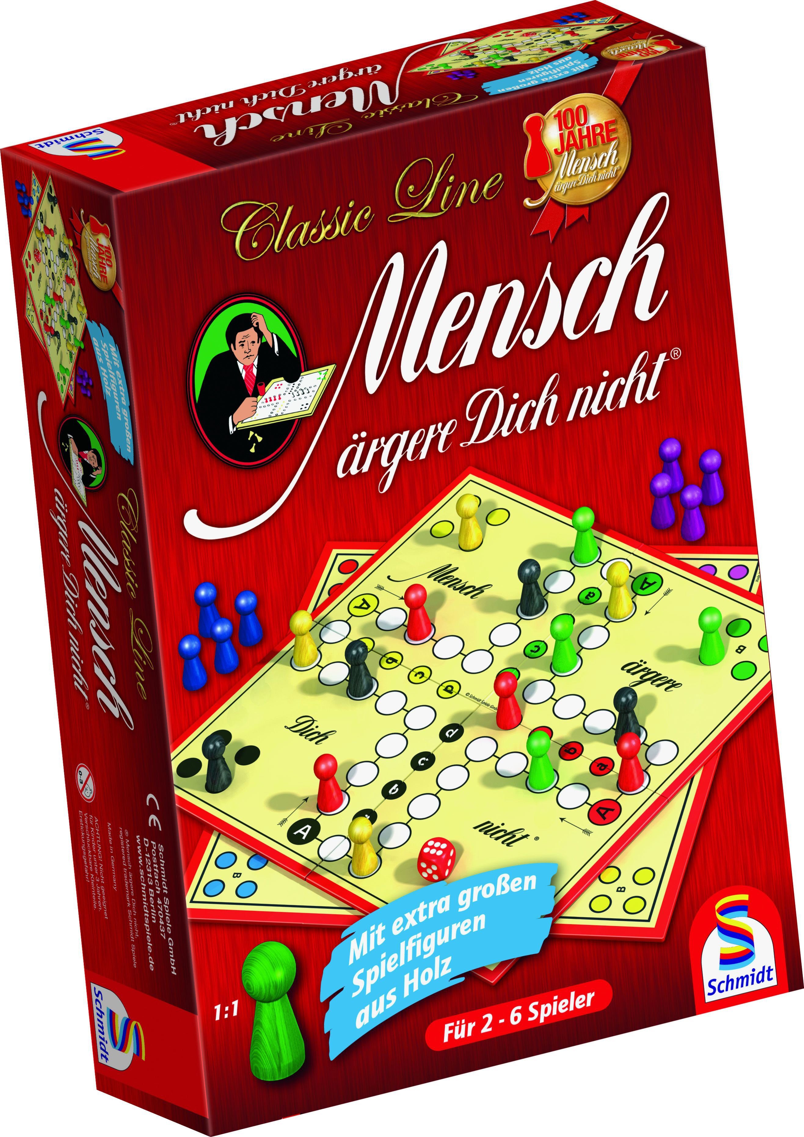 Schmidt Spiele Spiel, Classic Line, Mensch ärgere Dich nicht®, mit großen Spielfiguren, Made in Germany
