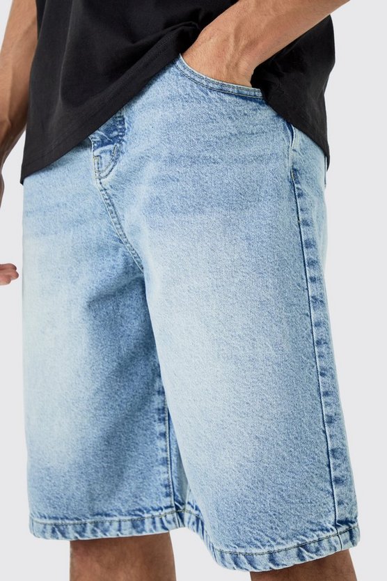 Hellblaue Denim Jorts