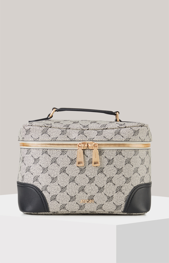 Beauty-Case Mazzolino Edition Flora in Schwarz/Offwhite