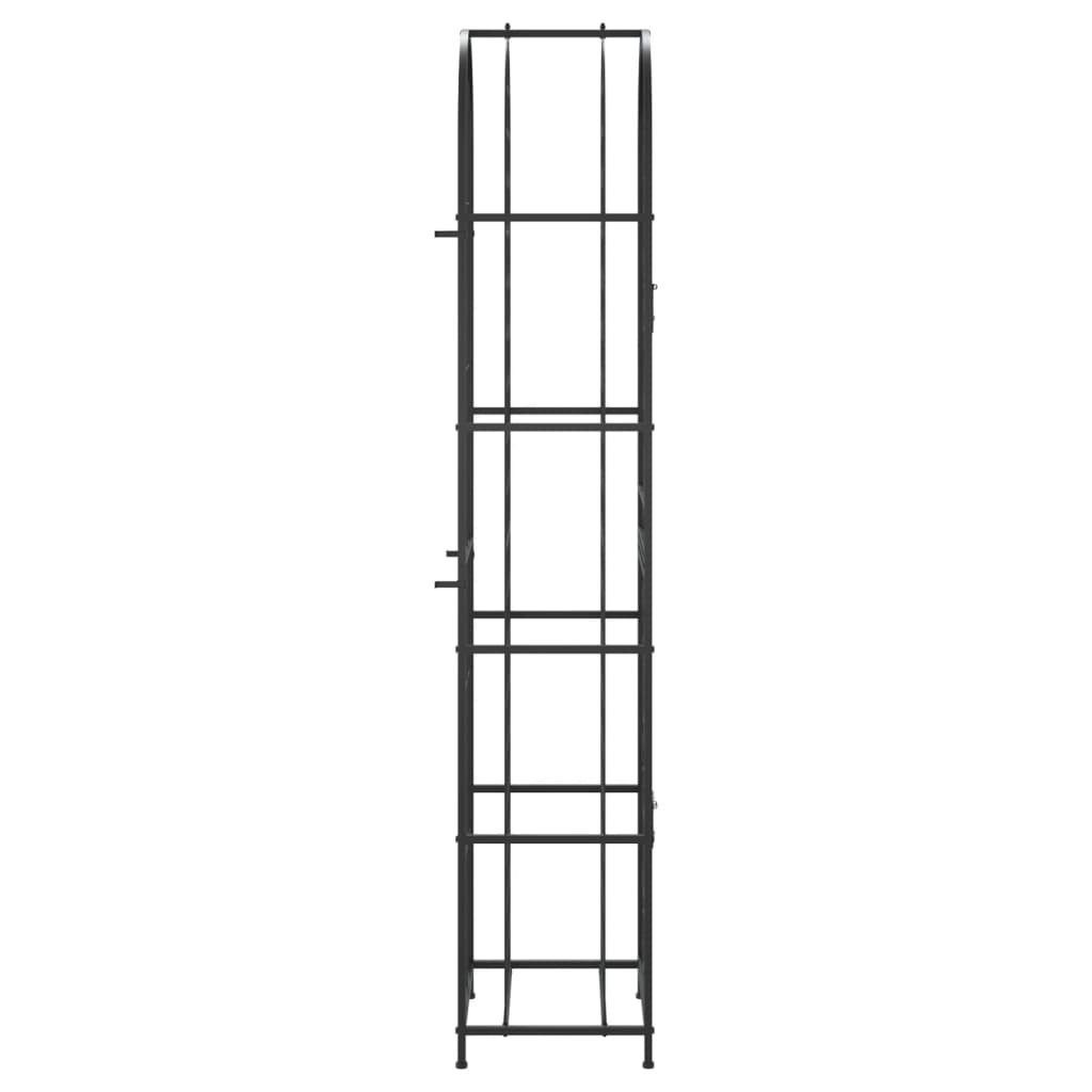 vidaXL Weinregal Weinregal für 73 Flaschen Schwarz 45x36x200 cm Schmiedeeisen