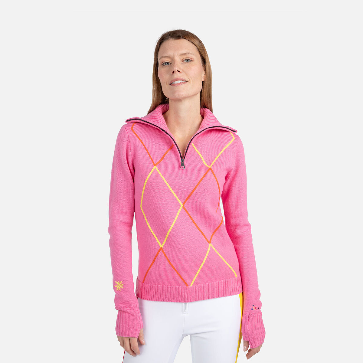 Damenpullover mit halblangem Reißverschluss JCC