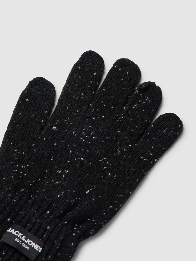Handschuhe mit Label-Detail Modell 'CLIFF' in schwarz