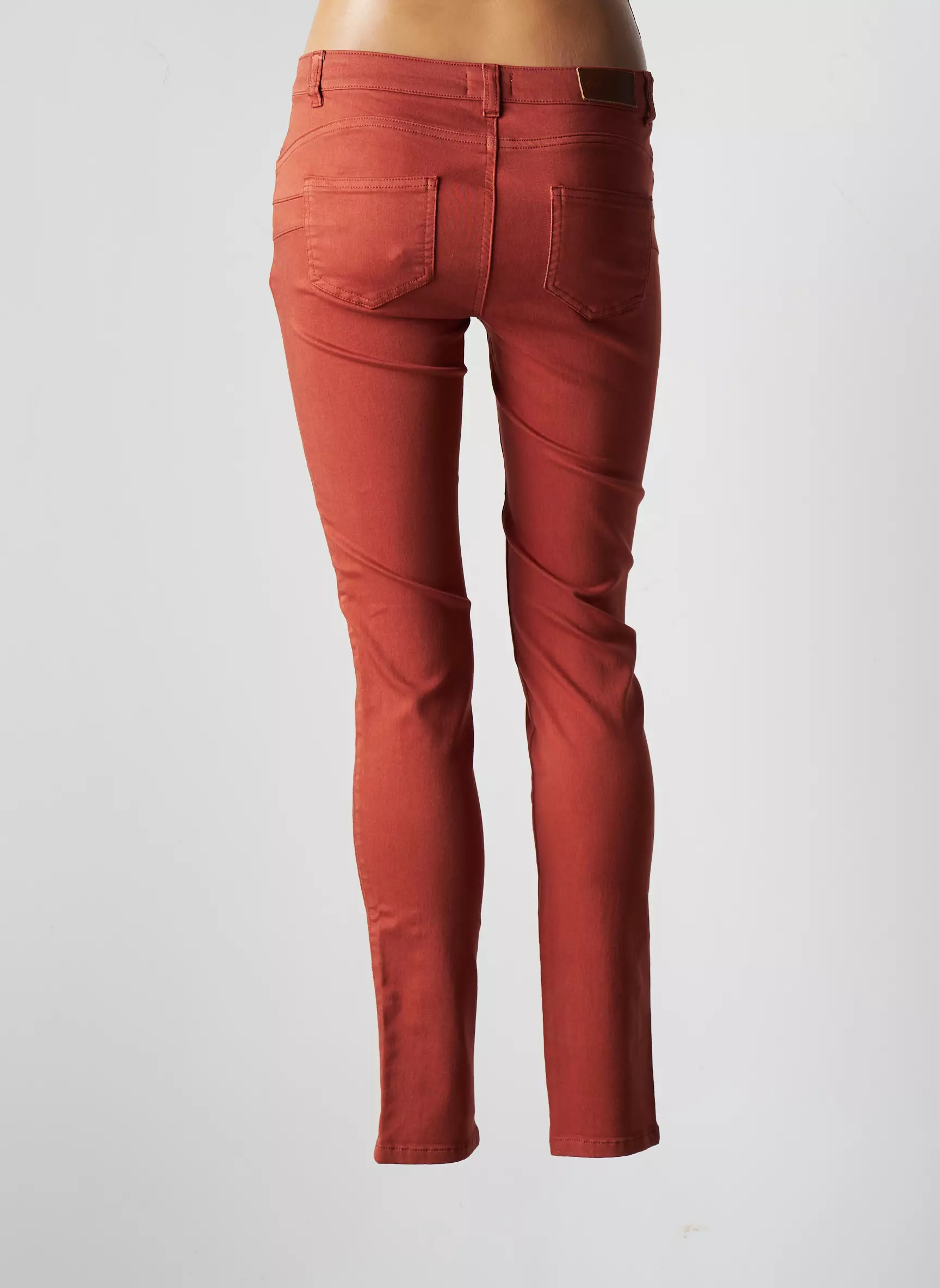 C Est Beau La Vie Pantalons Slim Femme couleur orange