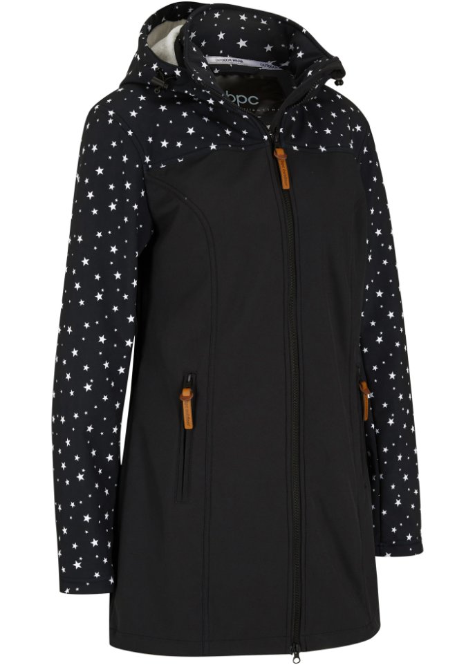 Funktions-Softshell-Parka mit Teddyfleece