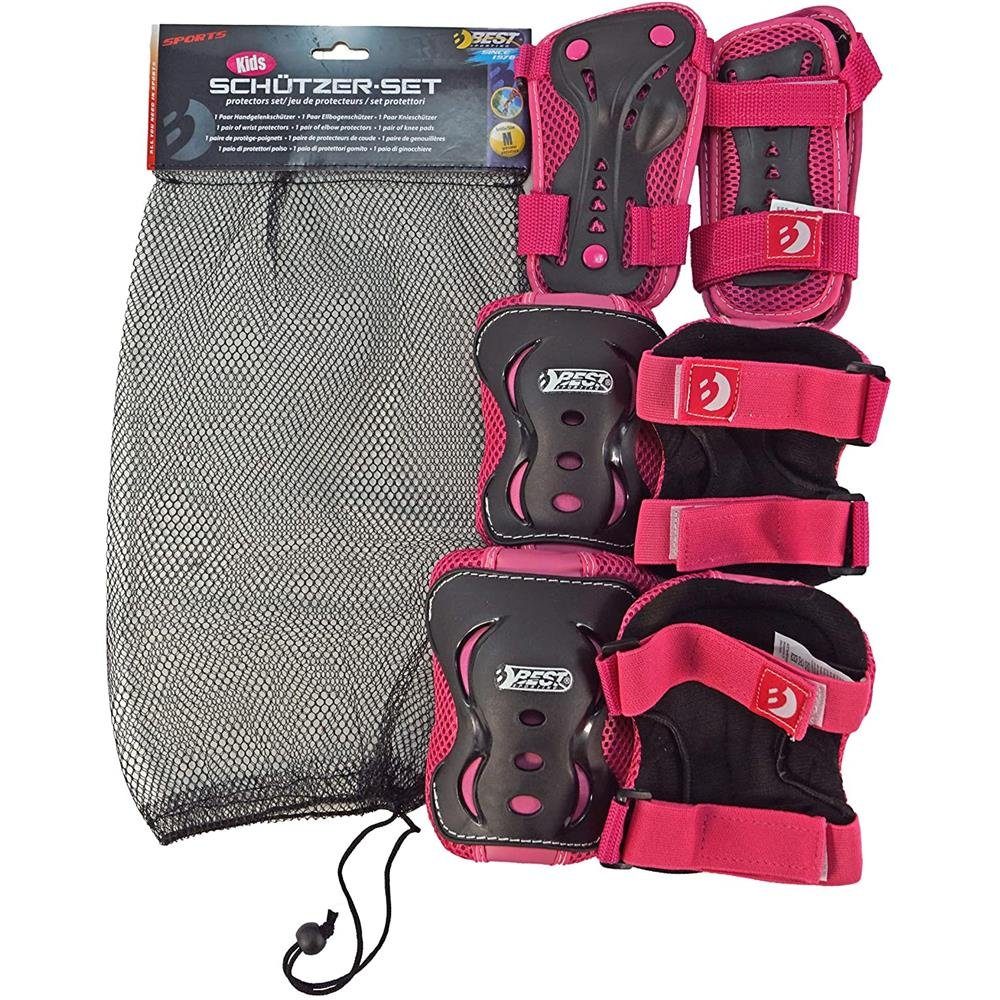 Best Sporting Protektoren-Set Schützer-Set Girls Pink Gr XS-S (7-tlg), Handschützer, Ellbogenschützer, Knieschützer, Schoner