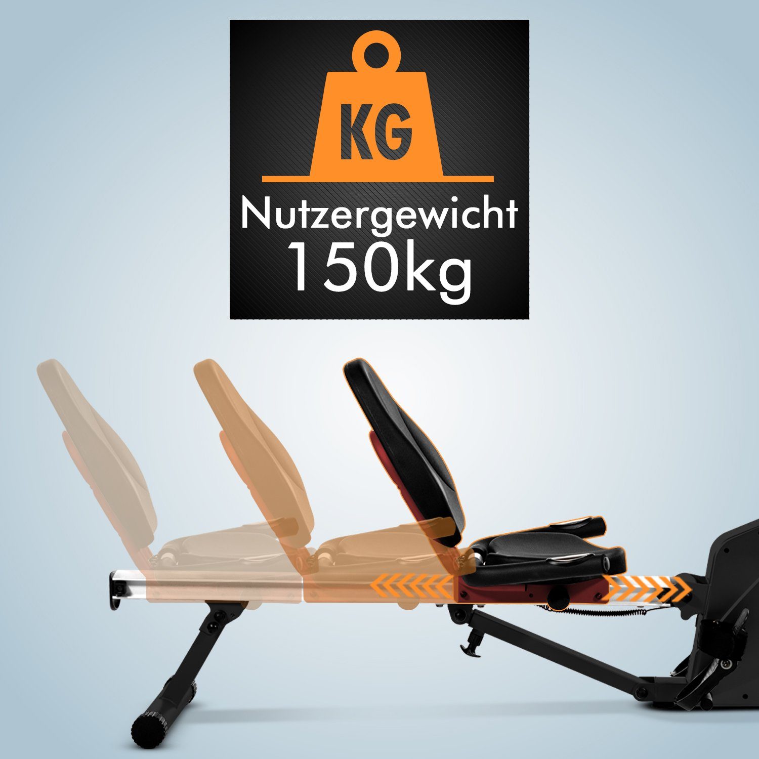 AsVIVA Rudergerät & Liegeergometer AsVIVA 2 in 1 RA6 Bluetooth, Kinomap kompatibel, Bluetooth für IOS oder Android
