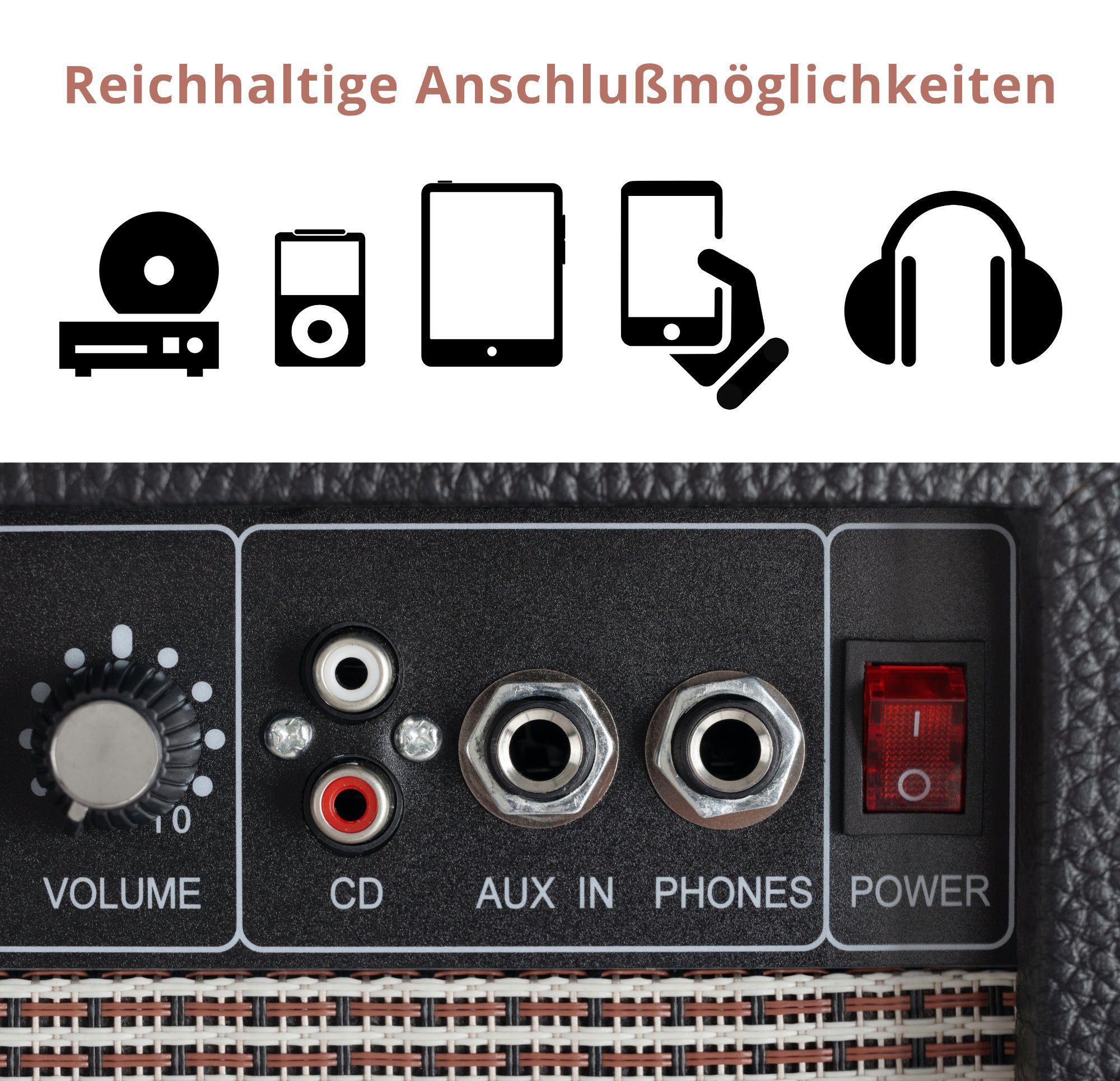 Rocktile Scream-15 Gitarrenverstärker Verstärker (Anzahl Kanäle: 2 (Clean und Overdrive), 15 W, Mini Combo Amp - 3-Band Equalizer)