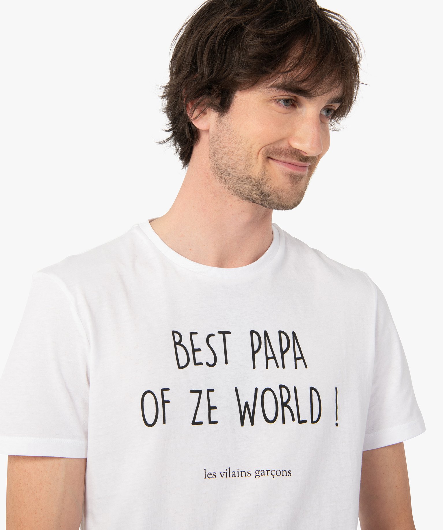 Tee-shirt homme à manches courtes à message - Gémo x Les ... blanc | GEMO
