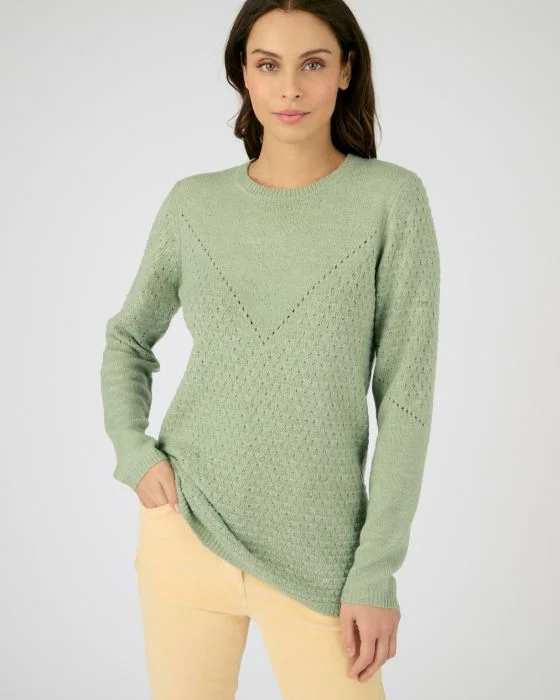 Pull maille ajourée et point fantaisie Thermolactyl