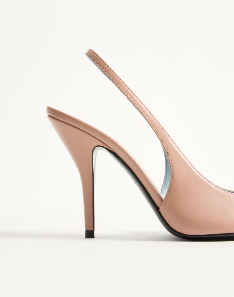 Coeur Royal Slingback Decote em Cabra 100mm