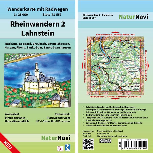 RHEINWANDERN 2 - LAHNSTEIN 1:25 000 - Wanderkarte