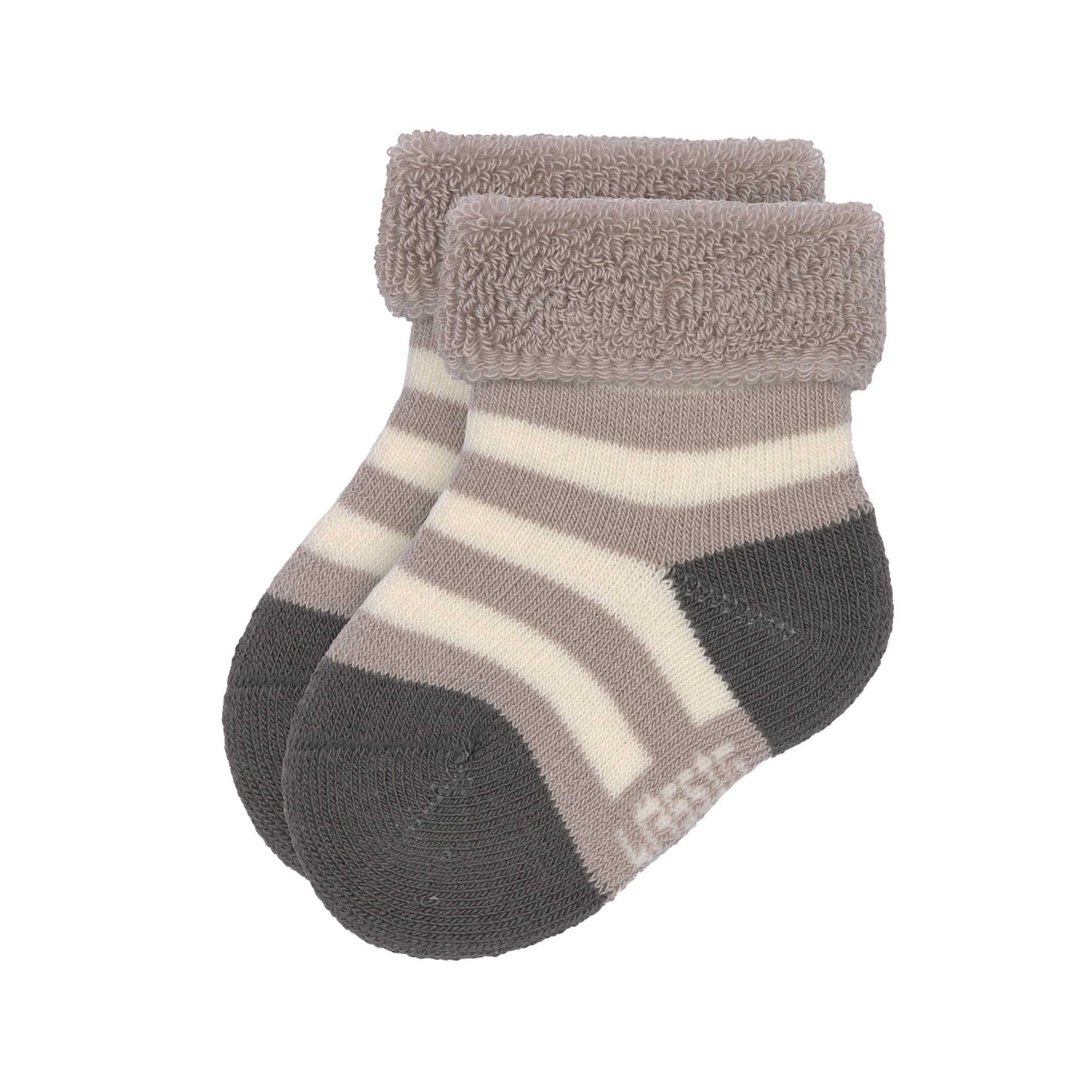 Frottee Socken Kinder (3er Set), Anthrazit Taupe