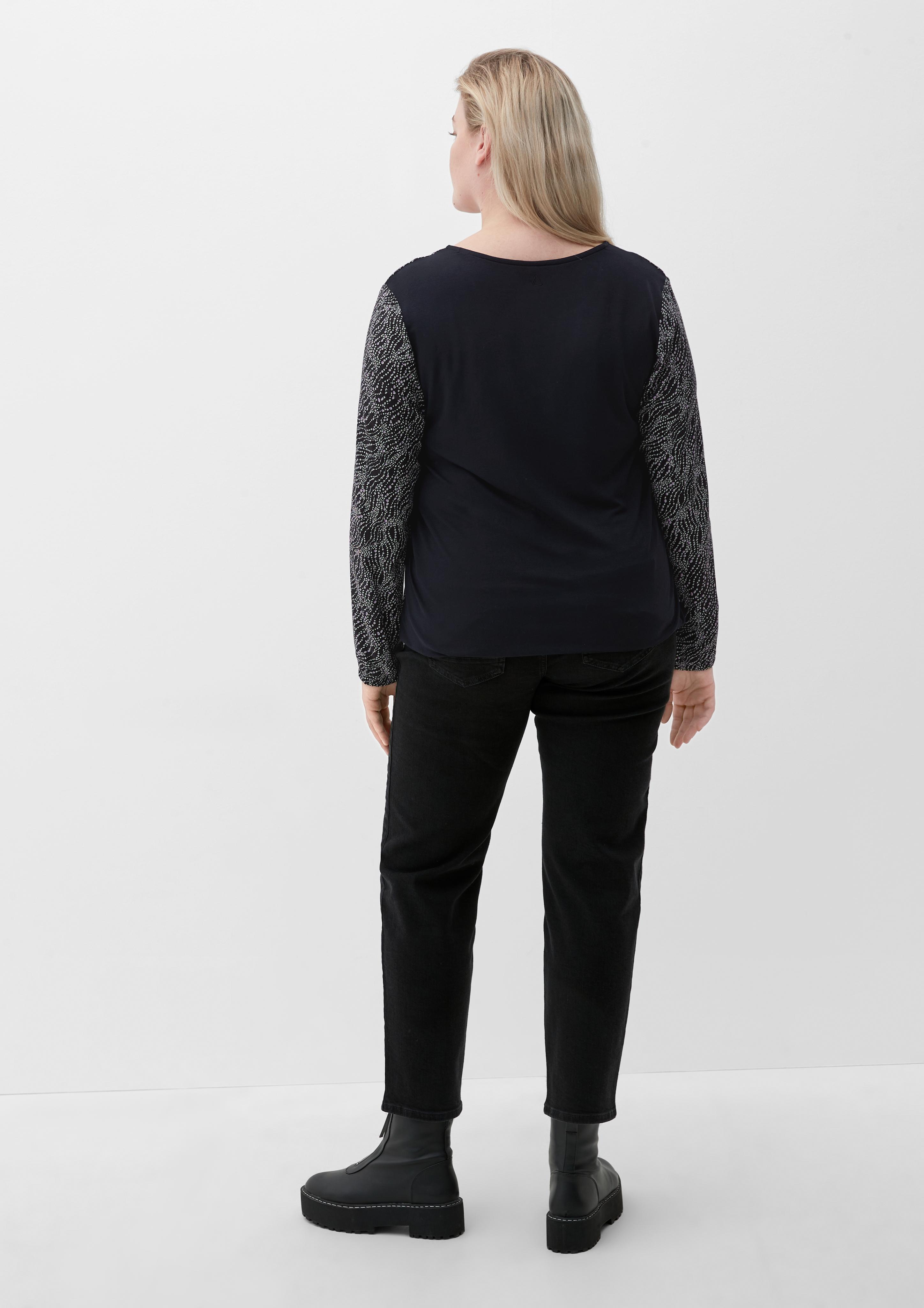 Blusenshirt im Materialmix  2126100-99A0