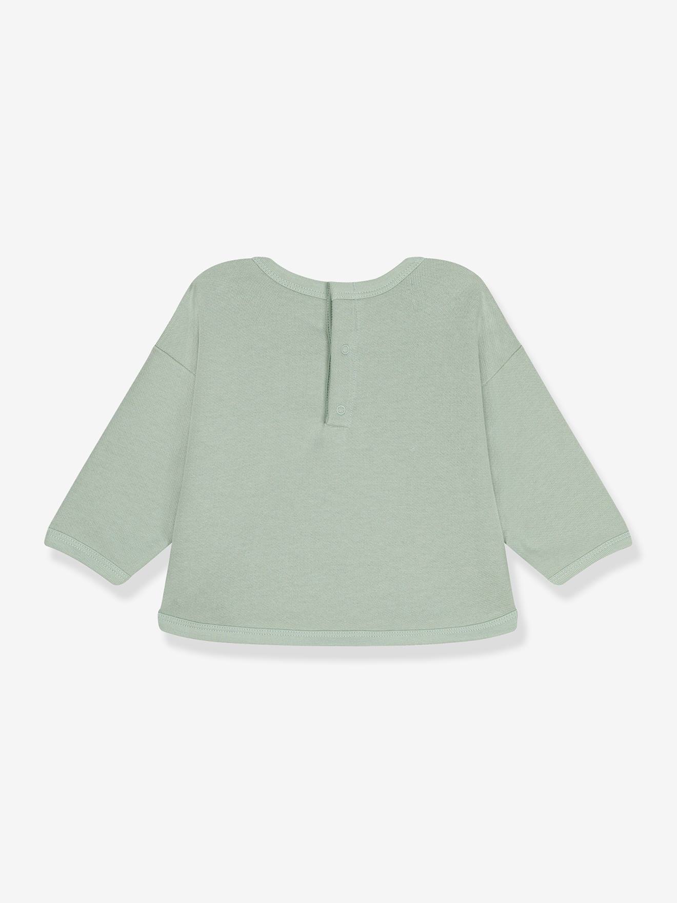 Petit Bateau Mädchen Sweatshirt PETIT BATEAU, Herzen - mandelgrün