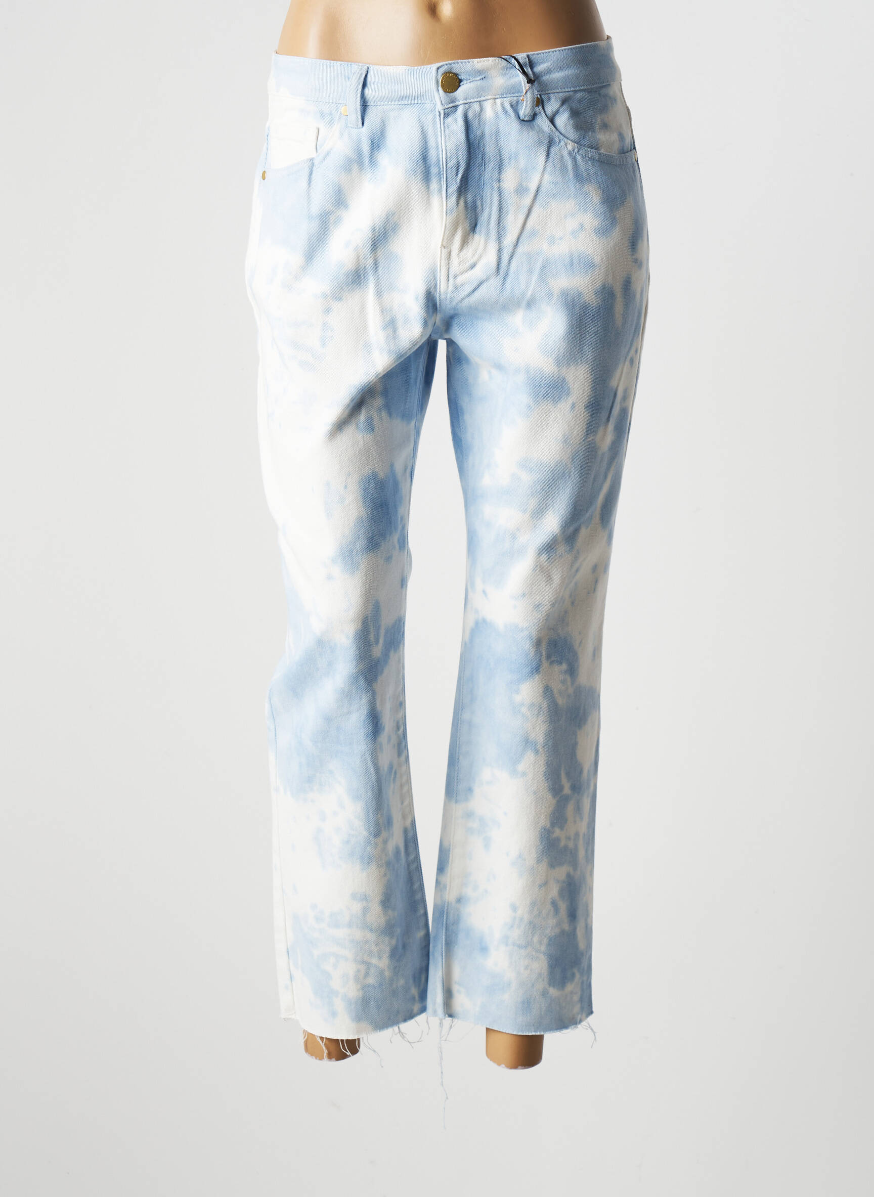 La Petite Etoile Jeans Coupe Droite Femme couleur bleu