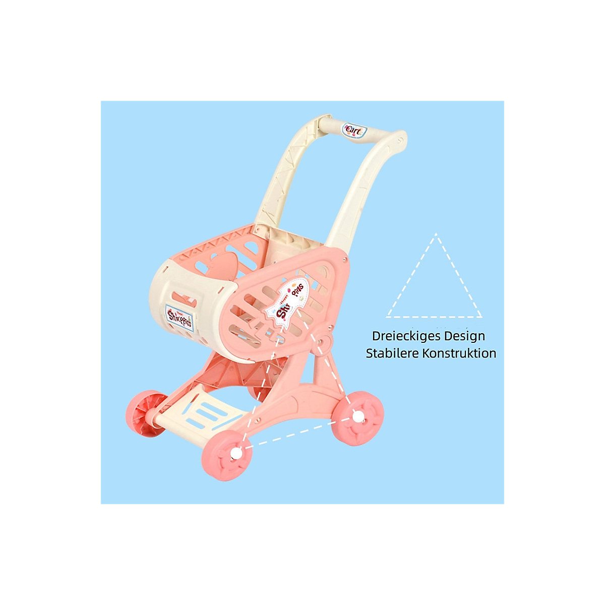Kindersimulations-Einkaufswagen-Spielhausspielzeug Simulation Baby Trolley Supermarkt Einkaufswagen Spielzeug