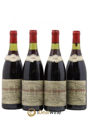 Pernand-Vergelesses Guyot 1980 - Lot de 4 Bouteilles
