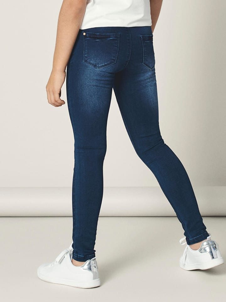 name it Mädchen Skinny Fit Stretch Jeans in Blau günstig kaufen