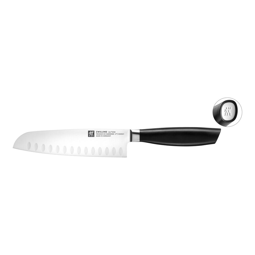 Santokumesser 18 cm, Weiß
