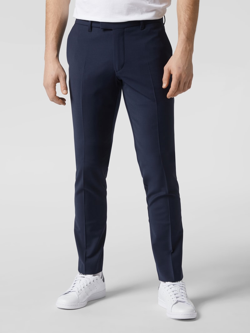 Slim Fit Anzughose mit Stretch-Anteil Modell 'Piet' - 'Drynamic' in dunkelblau