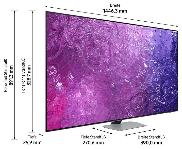 Samsung GQ65QN90CAT LED-Fernseher (163 cm/65 Zoll, Smart-TV, Neo Quantum HDR+, Neural Quantum Prozessor 4K, Gaming Hub)